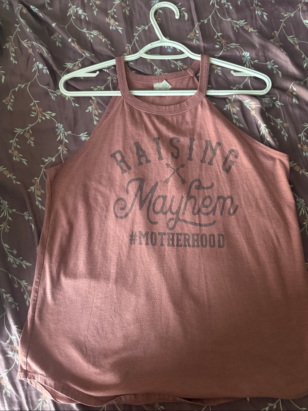District Women’s Tank Top in Dusty Rose with Graphic